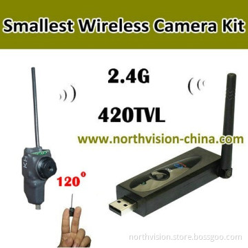 Mini Wireless Camera and USB Receiver with Plane Camera 2.8mm 120degree, USB 2.0 Receiver Take Video Photo (C-205MW3)